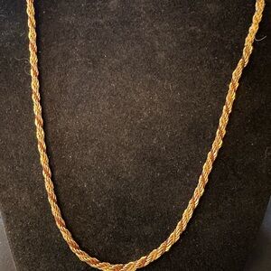 Gold Braided Rope Necklace